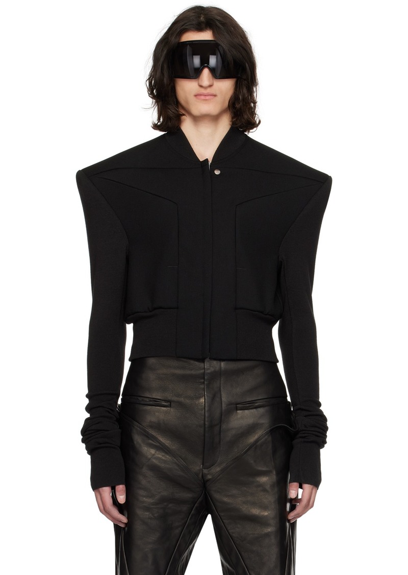 Rick Owens Black Cobra Flight Bomber Jacket