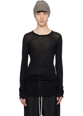 Rick Owens Black Crewneck Long Sleeve T-Shirt