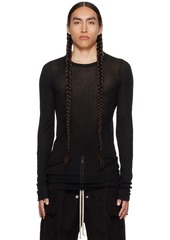 Rick Owens Black Crewneck Long Sleeve T-Shirt