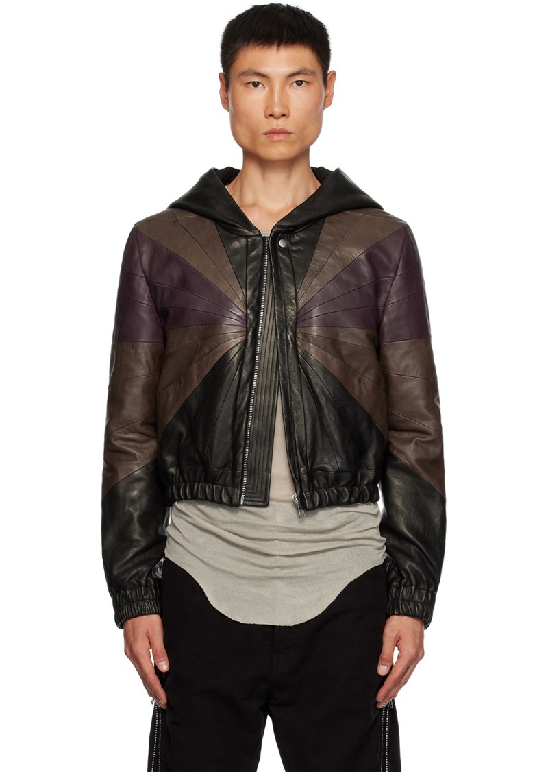 Rick Owens Black Edfu Leather Jacket