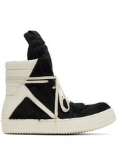 Rick Owens Black Fur Sneakers