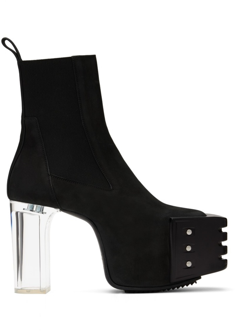 Rick Owens Black Grill Chelsea Boots