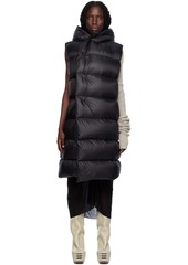 Rick Owens Black Hooded Liner Down Vest