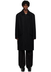 Rick Owens Black Jumbo Mac Coat