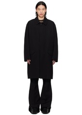 Rick Owens Black Jumbo Mac Coat