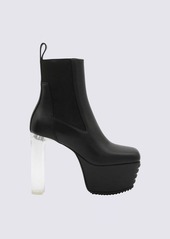 RICK OWENS BLACK LEATHER BOOTS