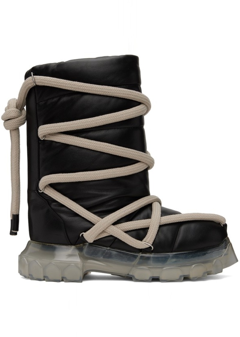 Rick Owens Black Lunar Tractor Boots