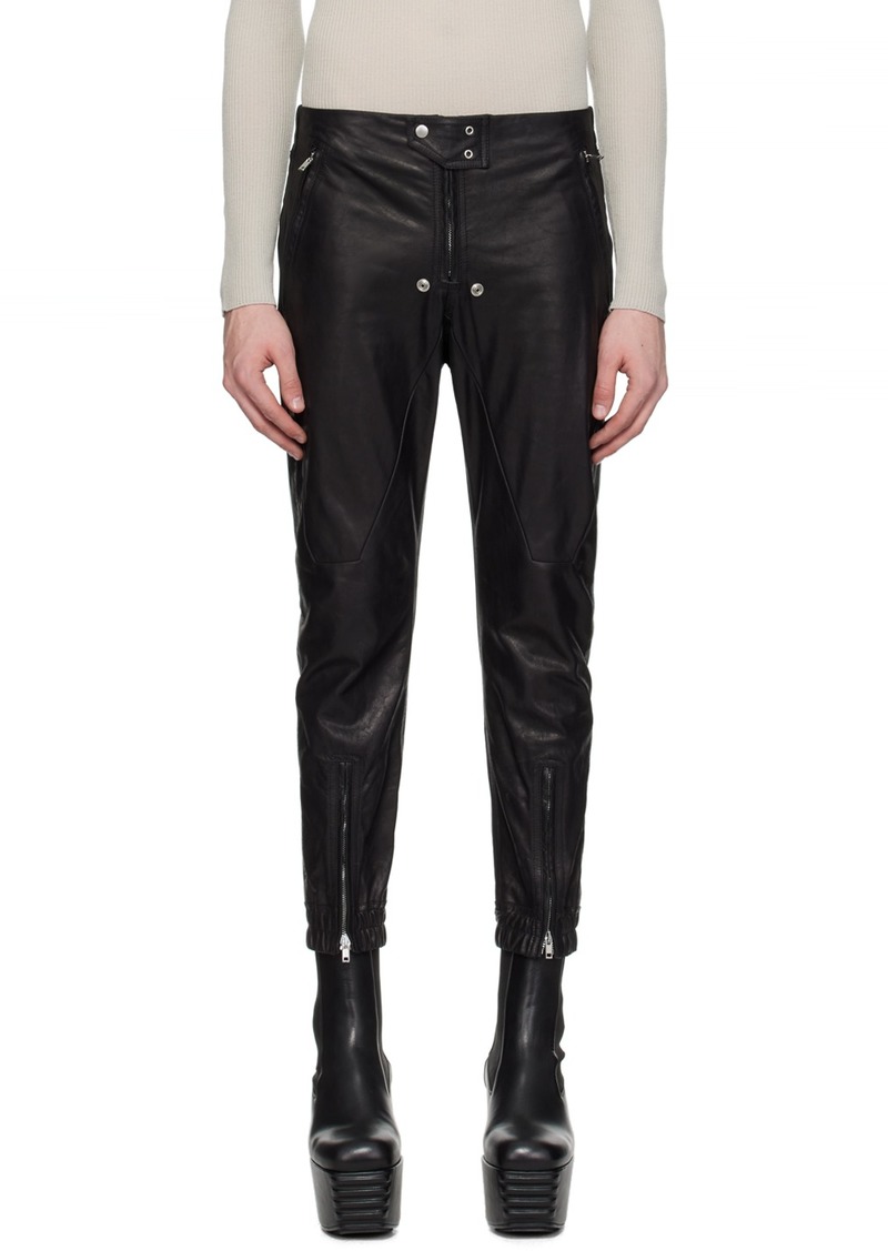 Rick Owens Black Luxor Leather Pants