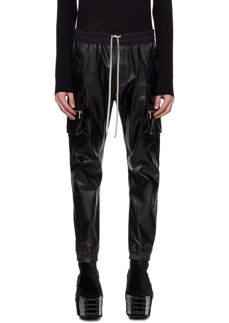 Rick Owens Black Mastodon Denim Cargo Pants