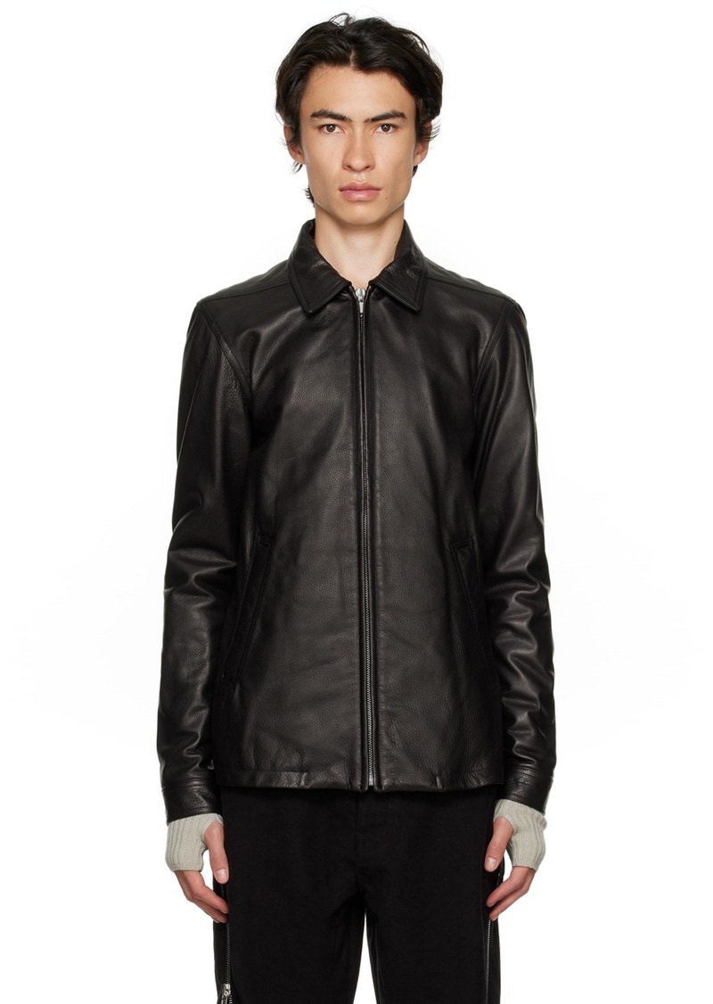 Rick Owens Black Padded Leather Jacket