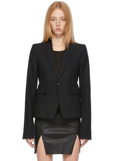 Rick Owens Black Paneled Soft Blazer