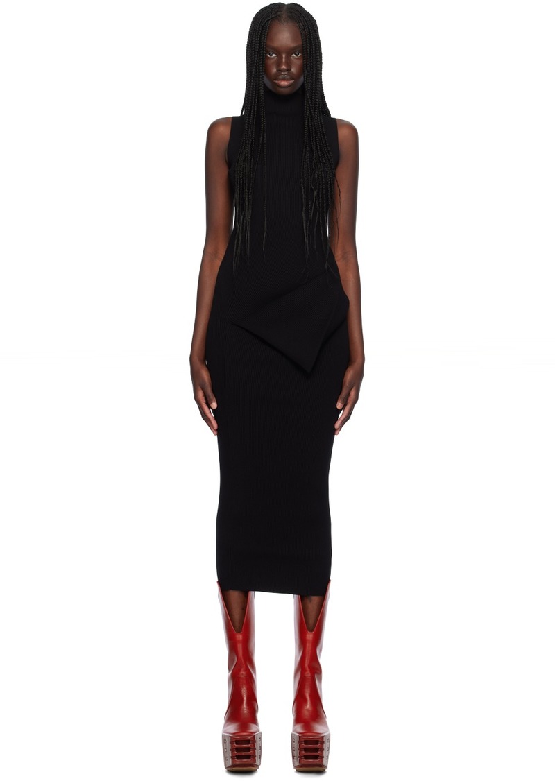 Rick Owens Black Porterville Babel Midi Dress