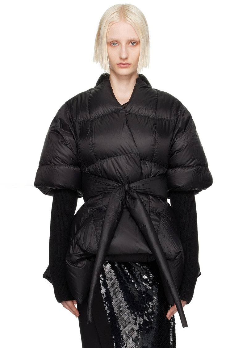 Rick Owens Black Porterville Batwing Down Jacket