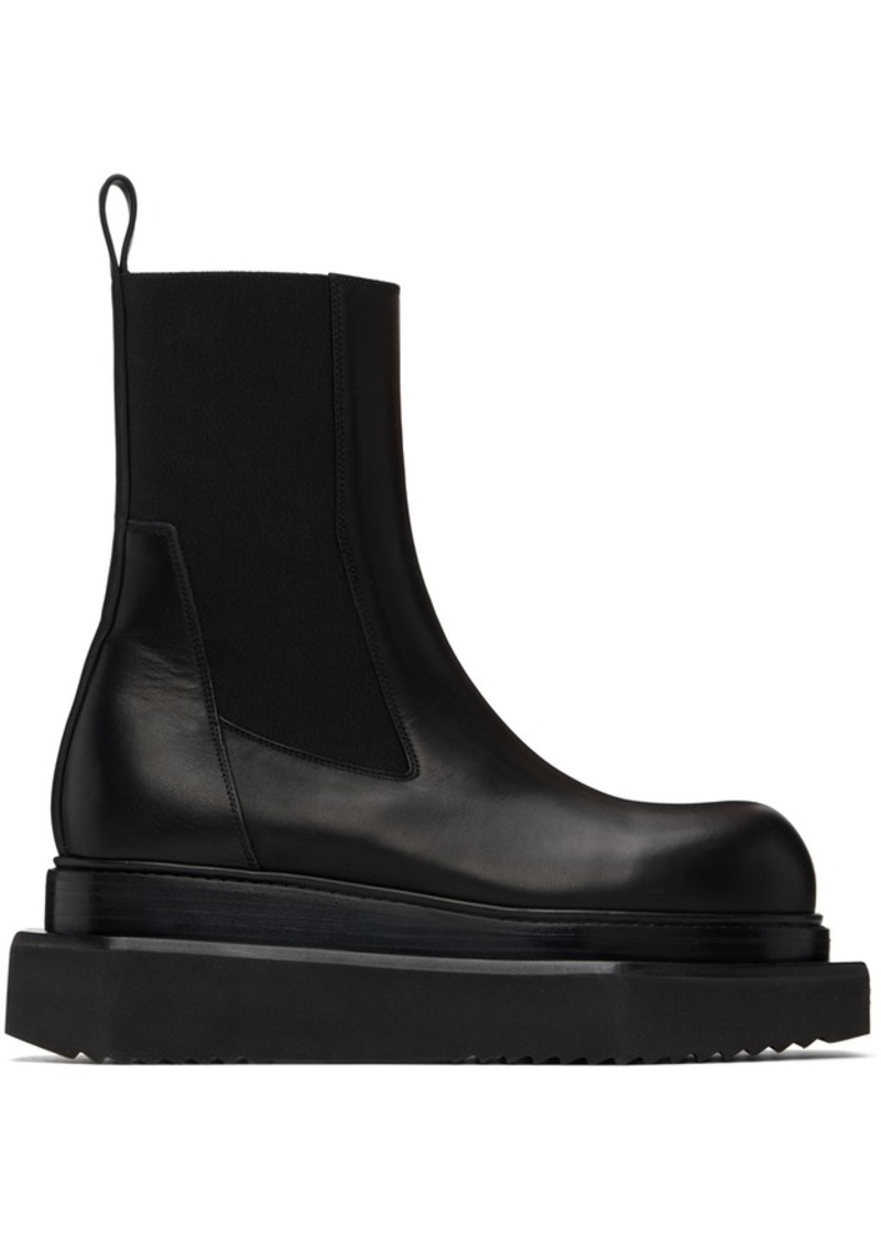 Rick Owens Black Porterville Beatle Turbo Cyclops Chelsea Boots