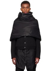 Rick Owens Black Porterville Cowl Scarf