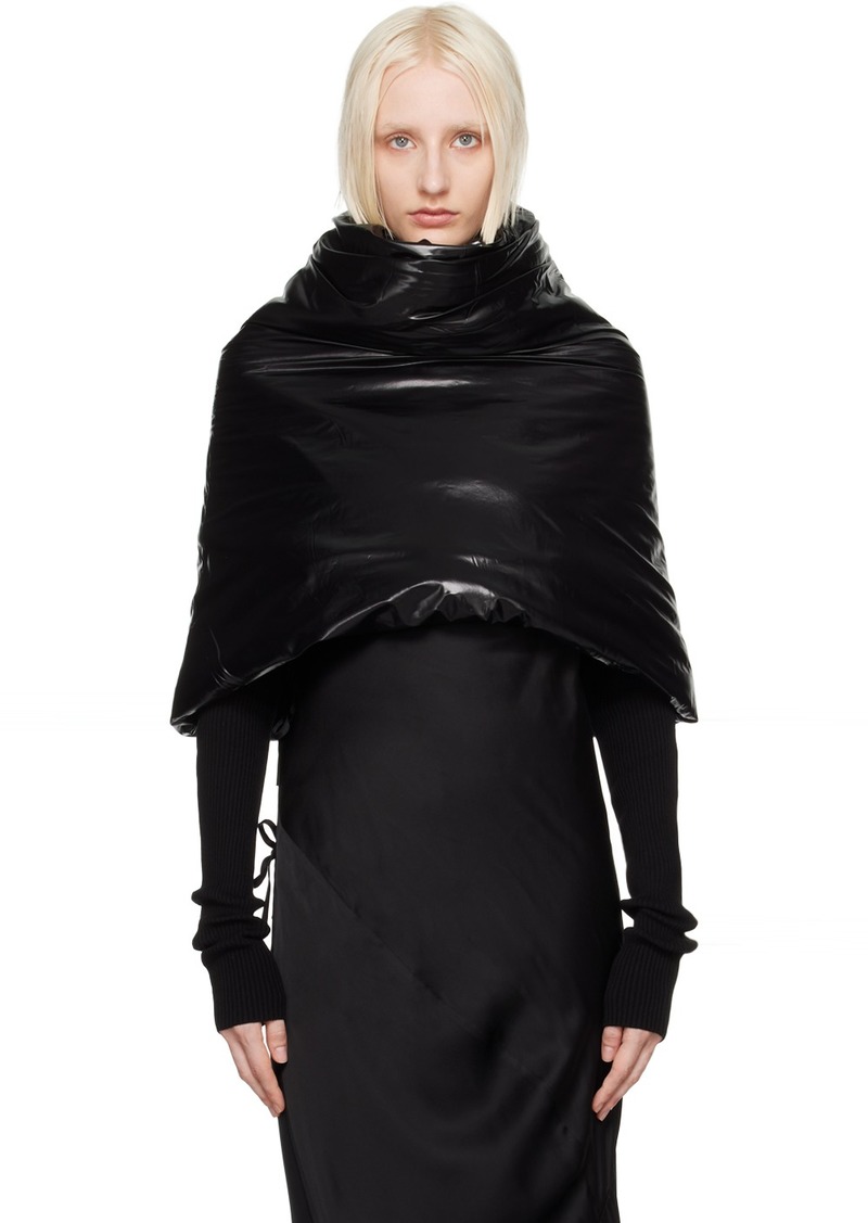 Rick Owens Black Porterville Cowl Scarf