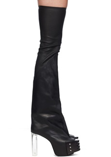 Rick Owens Black Porterville Flared Kiss 65 Tall Boots