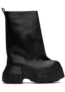 Rick Owens Black Porterville Flared Mega Tractor Boots