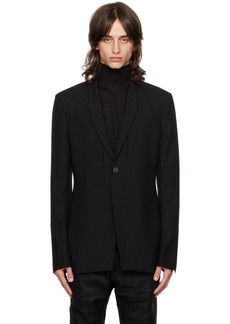 Rick Owens Black Porterville Fogpocket Soft Blazer