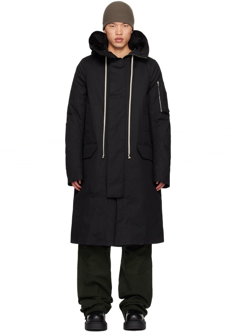 Rick Owens Black Porterville Megaparka Coat