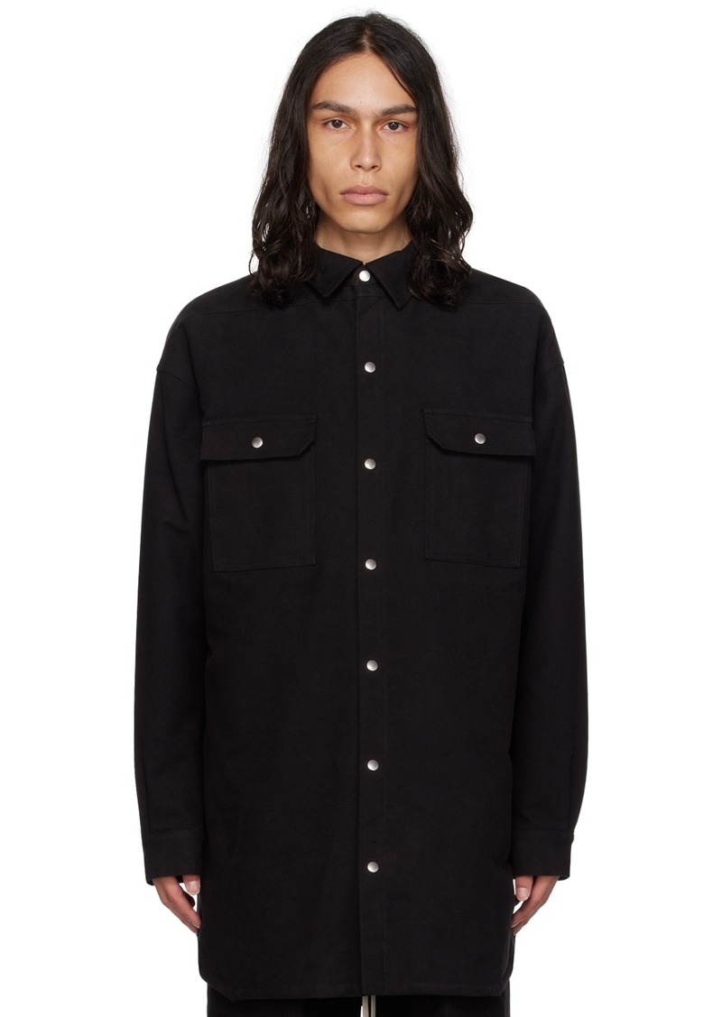 Rick Owens Black Press-Stud Jacket