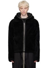 Rick Owens Black Sealed Reversible Shearling Jacket