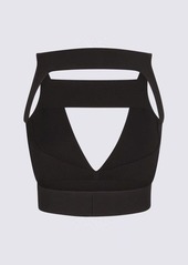 RICK OWENS BLACK VISCOSE BLEND TOP