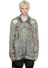 Rick Owens Blue Jumbo Denim Jacket