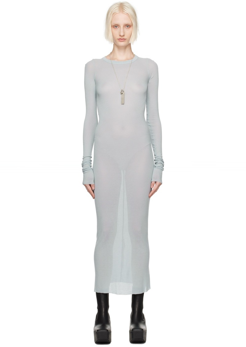 Rick Owens Blue Porterville Semi-Sheer Maxi Dress