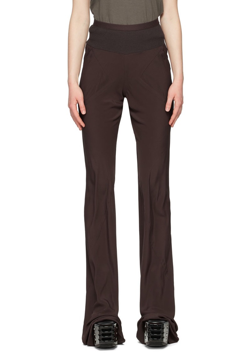 Rick Owens Brown Acetate Lounge Pants