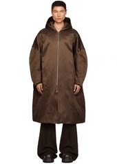 Rick Owens Brown Jumbo Peter Coat