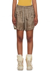 Rick Owens Brown Pentaboxers Shorts