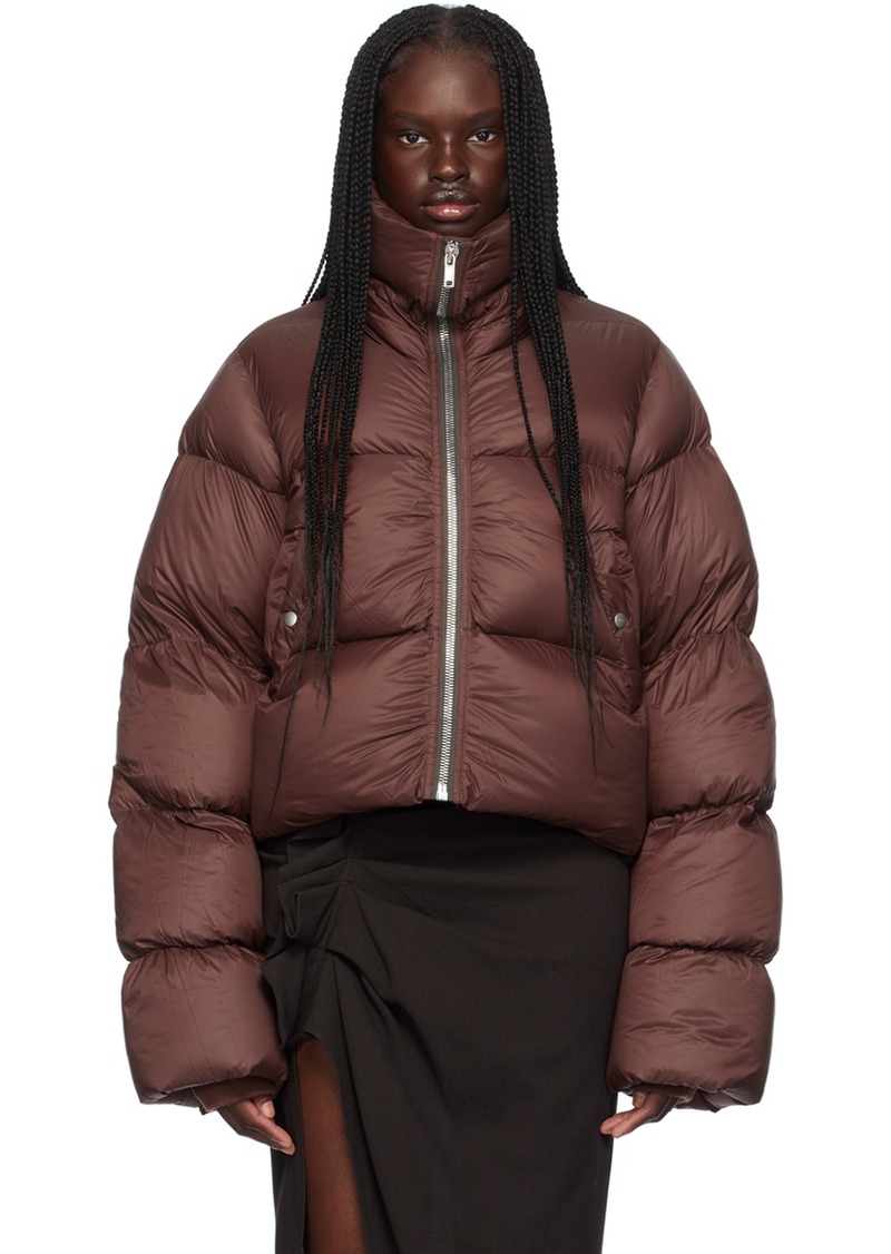 Rick Owens Brown Porterville Turtle Down Jacket