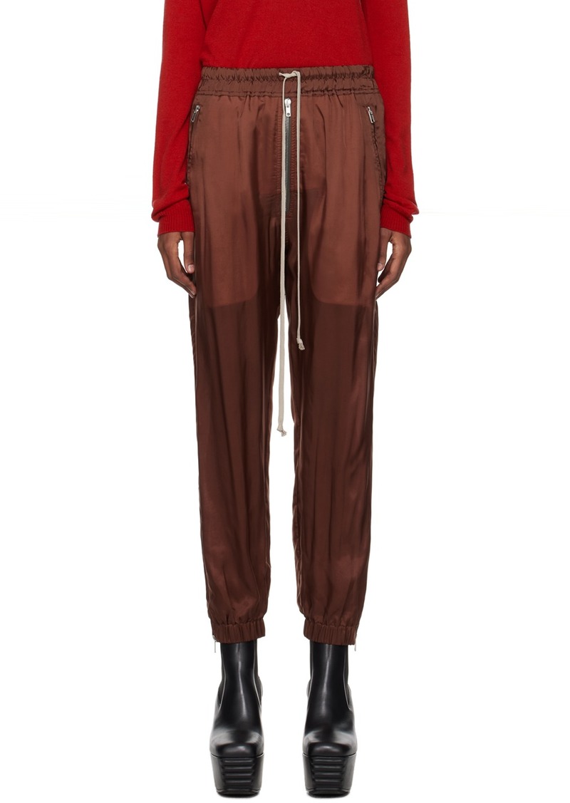 Rick Owens Burgundy Track Lounge Pants