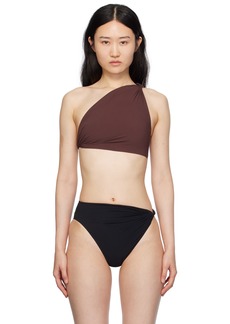 Rick Owens Burgundy Twist Bikini Top