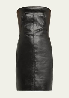 Rick Owens Bustier Coated Denim Mini Dress