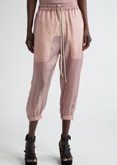 Rick Owens Lido Dégradé Cupro Japonette Drawstring Crop Joggers