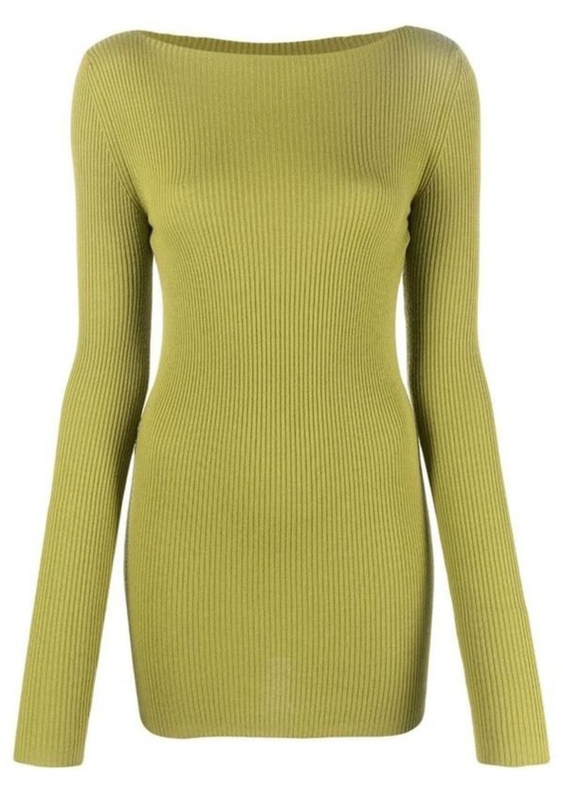 RICK OWENS cut-out ribbed jumper