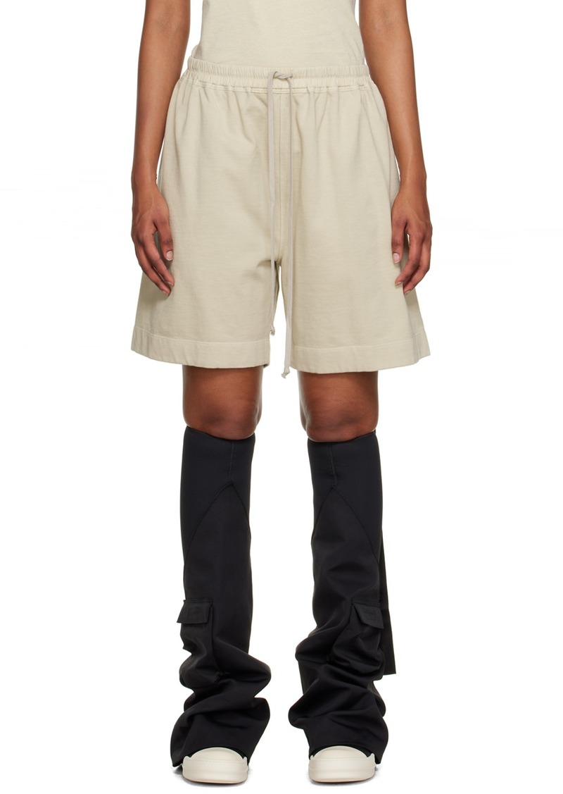 Rick Owens DRKSHDW Beige Drawstring Shorts