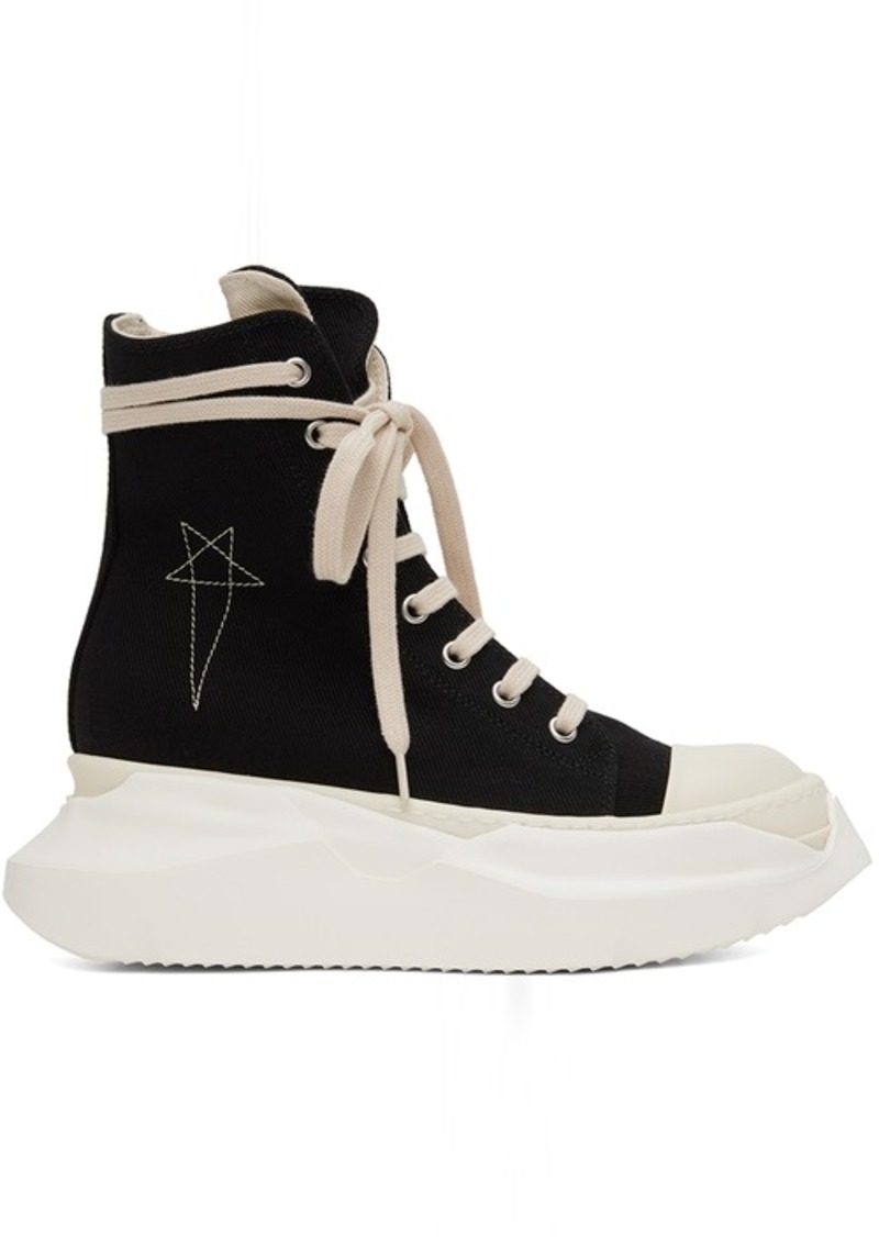 Rick Owens DRKSHDW Black Abstract Sneakers