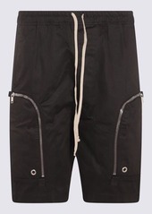 RICK OWENS DRKSHDW BLACK COTTON LOW CROTCH SHORTS