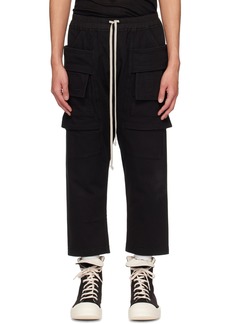 Rick Owens DRKSHDW Black Creatch Cropped Cargo Pants