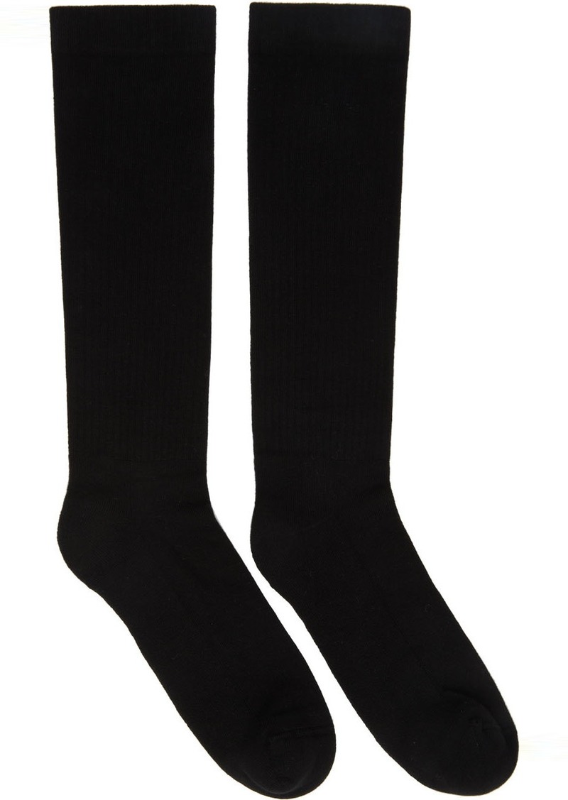 Rick Owens DRKSHDW Black Graphic Logo Socks