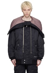 Rick Owens DRKSHDW Black Hooded Bomber Jacket