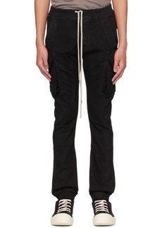 Rick Owens DRKSHDW Black Mastodon Cut Denim Cargo Pants