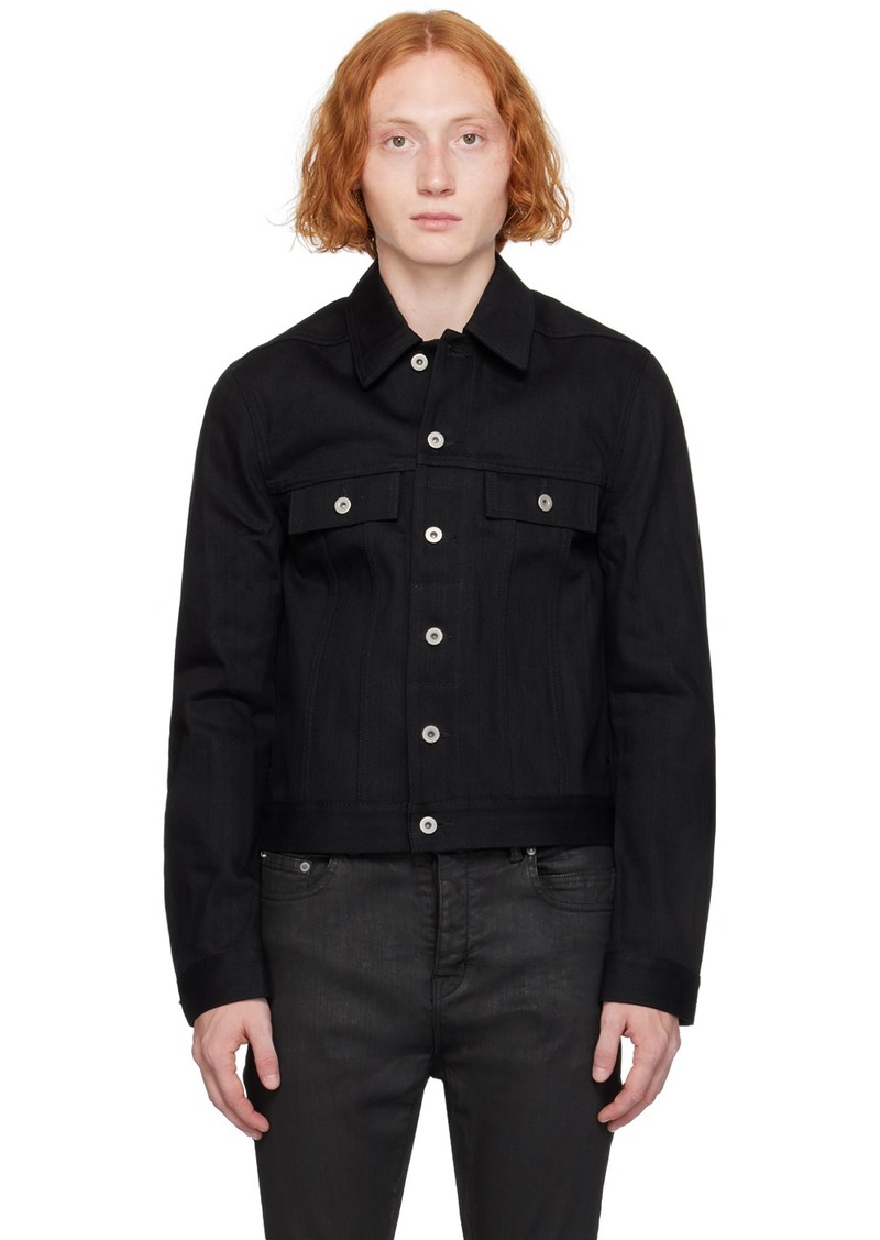 Rick Owens DRKSHDW Black Porterville Button Denim Jacket