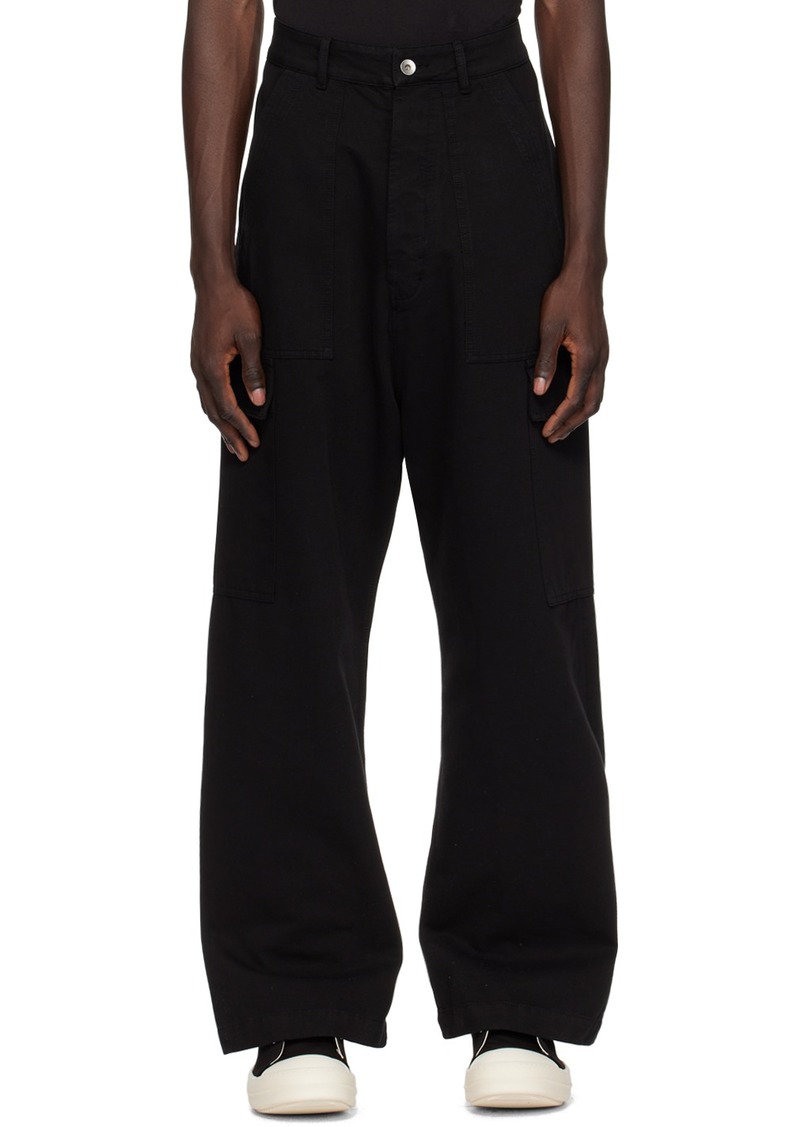 Rick Owens DRKSHDW Black Wide Cargo Pants