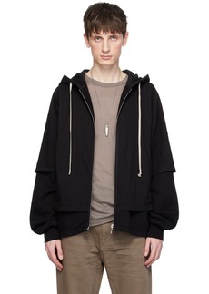 Rick Owens DRKSHDW Black Zipped Hustler Hoodie