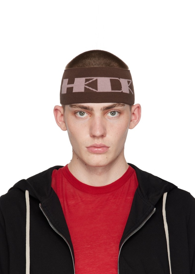 Rick Owens DRKSHDW Brown 'HRDR' Headband