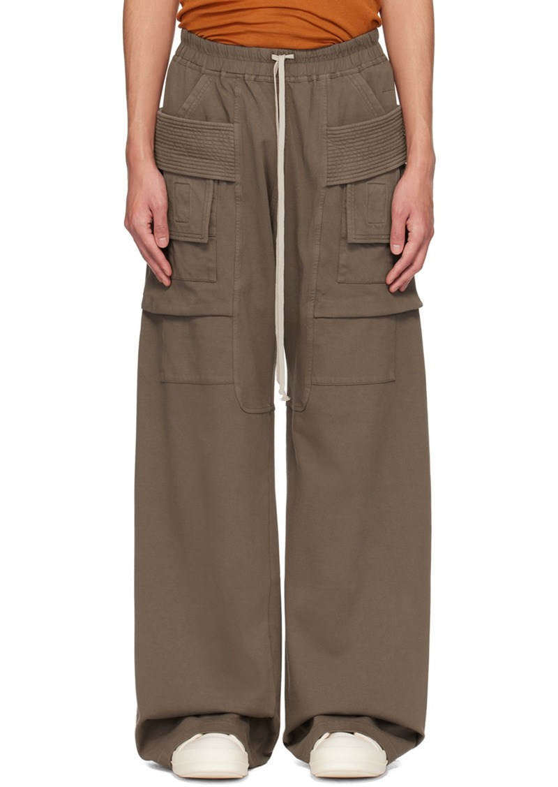 Rick Owens DRKSHDW Gray Creatch Wide Cargo Pants